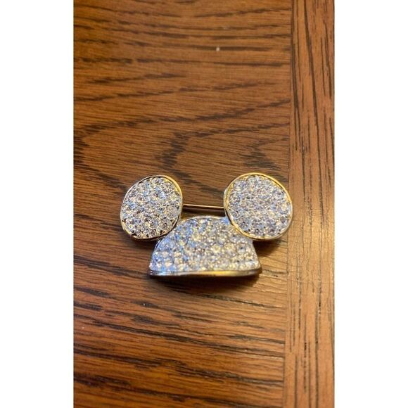 ‎Disney Mickey Mouse Ears Rhinestone Brooch - Picture 1 of 2